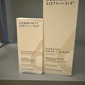 Hydrating Gel Moisturizer and Cream Cleanser Set - White